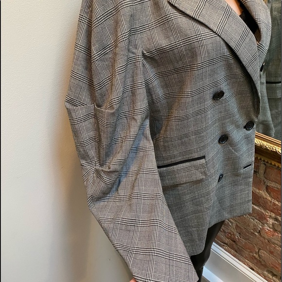 JOIE| oversized plaid blazer| 10 - Picture 4 of 8